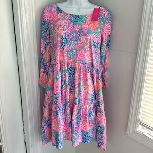 NWT Lilly Pulitzer Women’s Geanna Dress Size M in “Splendor in the Sand”